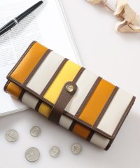 Clelia/クレリア Clelia 財布 長財布 レディース 大容量 おしゃれ 大きめ アコーディオン フラップ ストライプ 合皮 カラフル ベレッサ CLー10262/501510977