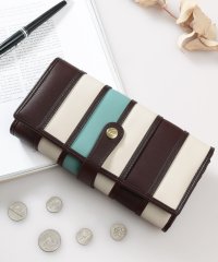 Clelia/クレリア Clelia 財布 長財布 レディース 大容量 おしゃれ 大きめ アコーディオン フラップ ストライプ 合皮 カラフル ベレッサ CLー10262/501510977