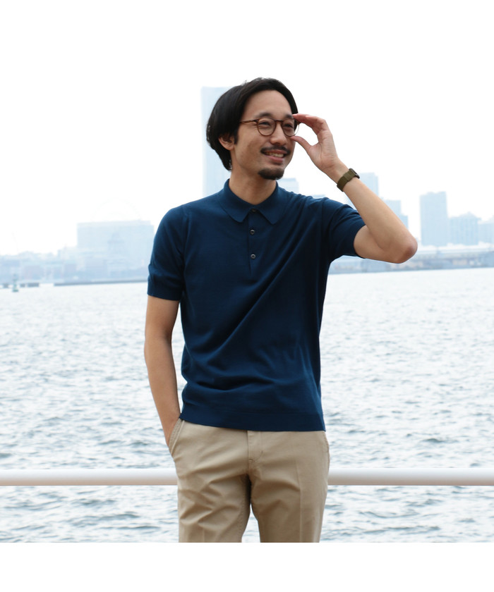 クーポン】【JOHN SMEDLEY(ジョンスメドレー)】別注 ニットポロ
