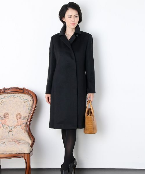 カシミヤコート カシミヤ100 レディース 着丈100cm 比翼仕立て カシミア サンキョウショウカイ Sankyoshokai D Fashion カシミヤコート カシミヤ100 レディース 着丈100cm 比翼仕立て カシミア サンキョウショウカイ Sankyoshokai D Fashion