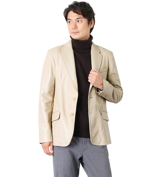 サンキョウショウカイ 三京商会 メンズ ラム レザー テーラード サンキョウショウカイ 三京商会 メンズ ラム レザー テーラード