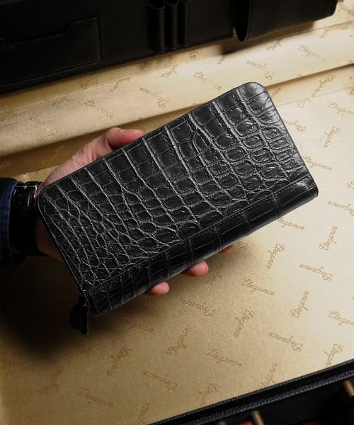 クロコダイルレザー 長財布 メンズ 大きい 本革 501990571 サンキョウショウカイ Sankyoshokai D Fashion