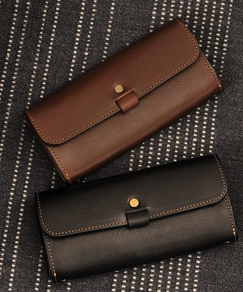 HALEINE 日本製 牛革 かぶせ 財布 メンズ 長財布 アレンヌ HALEINE [HALEINE] 日本製 本革レザー 長財布 かぶせ