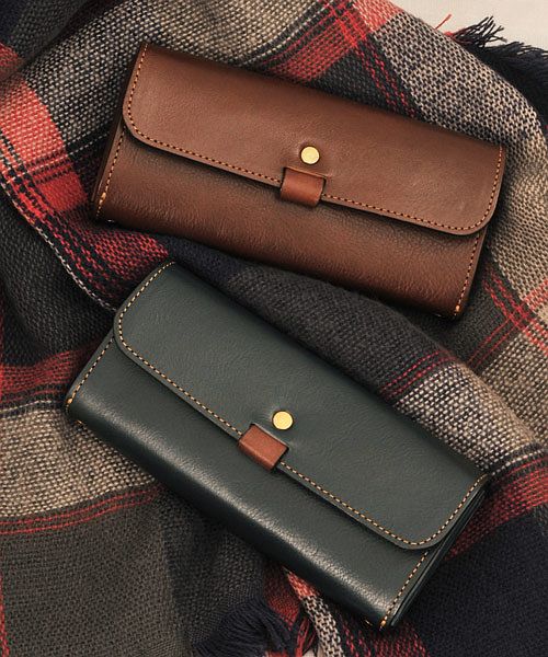 アレンヌ HALEINE [HALEINE] 日本製 本革レザー 長財布 かぶせ