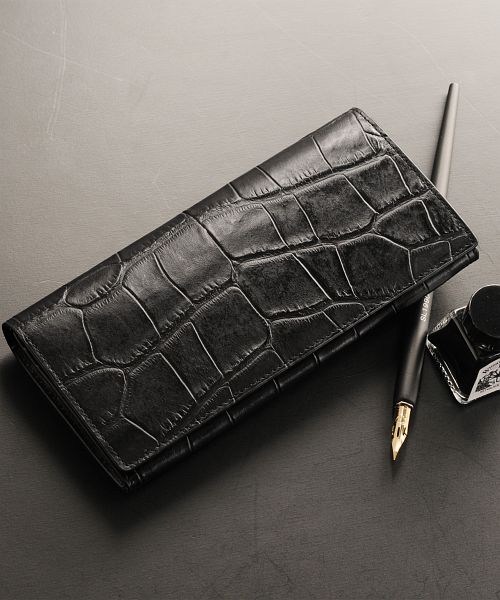 長財布 メンズ Mia Borsa クロコダイル 型押し ミアボルサ Mia Borsa [Mia Borsa] レザー 長財布 クロコダイル