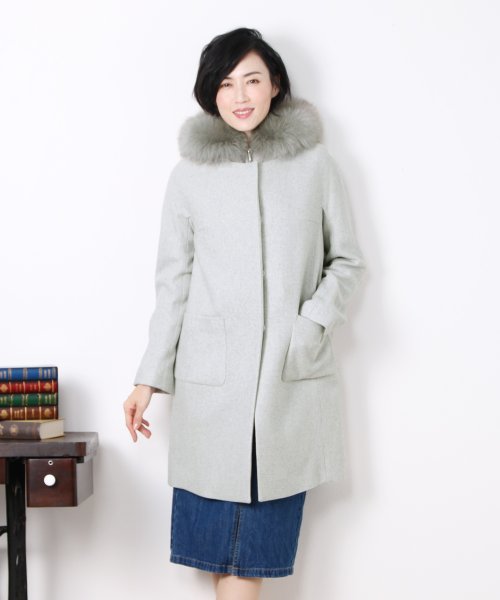 Filomo カシミヤ ブレンド ウールコート レディース ダウンベスト付き フィローモ Filomo D Fashion