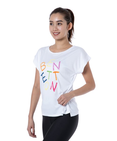 セール ベネトンカラフルロゴ半袖ラッシュtシャツ ラッシュガード Uv加工upf50 ベネトン レディース Benetton Women D Fashion セール ベネトンカラフルロゴ半袖ラッシュtシャツ ラッシュガード Uv加工upf50 ベネトン レディース Benetton Women D Fashion