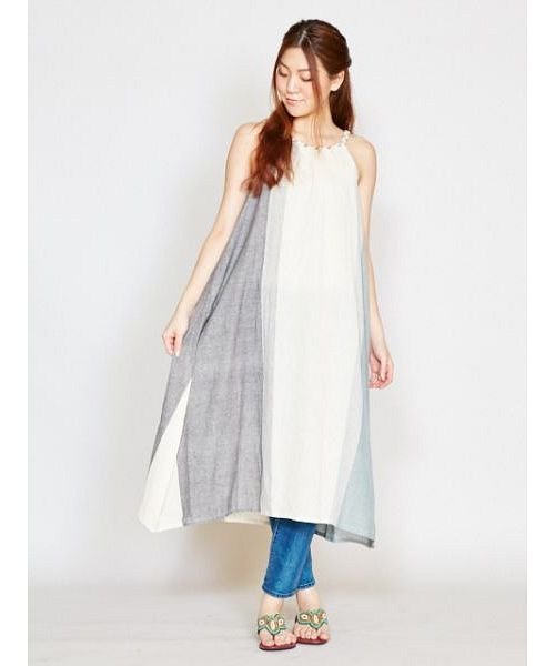 タイムセール10 Off チャイハネ カラパナストライプワンピース チャイハネ Cayhane D Fashion タイムセール10 Off チャイハネ カラパナストライプワンピース チャイハネ Cayhane D Fashion