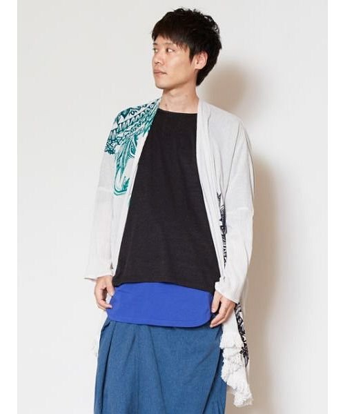チャイハネ Yul トライバルフラワーmen Sフリンジカーディガン チャイハネ Cayhane D Fashion チャイハネ Yul トライバルフラワーmen Sフリンジカーディガン チャイハネ Cayhane D Fashion