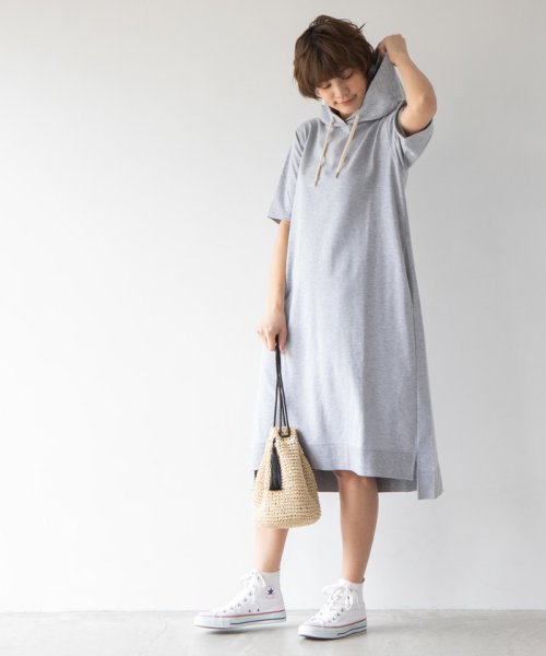 セール 50 Off Cvcミニ裏毛フードワンピース パーカーワンピース コーエン Coen D Fashion