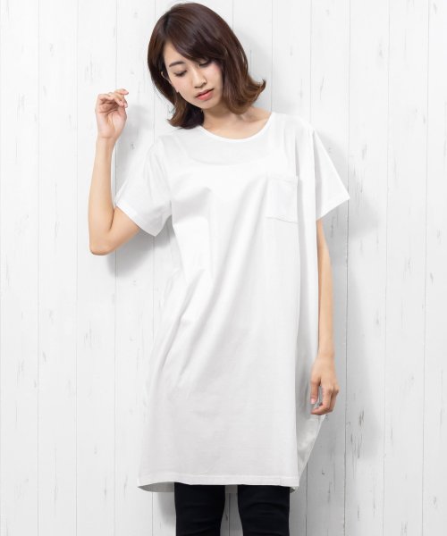 レディース ワンピース Tシャツ カットソー ショート丈 半袖 ポケット付き ミリアンデニ Mili An Deni D Fashion レディース ワンピース Tシャツ カットソー ショート丈 半袖 ポケット付き ミリアンデニ Mili An Deni D Fashion