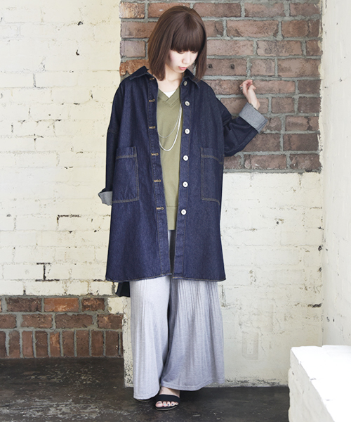 アンドイット and it_ ビッグシルエットシャツジャケット【M