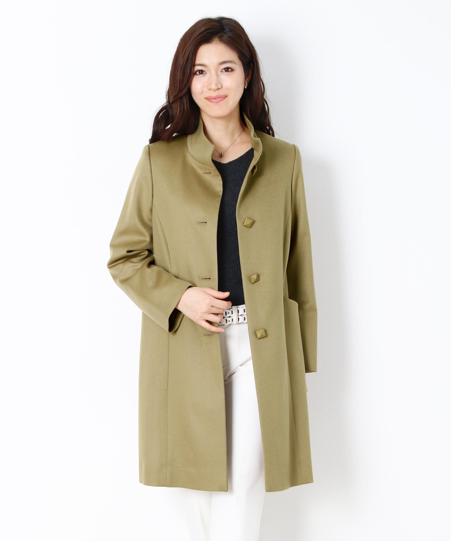 高質で安価 KAORU カオル ポンチョ コート 金ボタン ウール F gefert