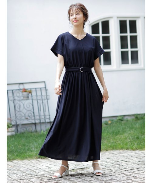 セール エスパンディーベルト付マキシワンピース イング Ingni D Fashion