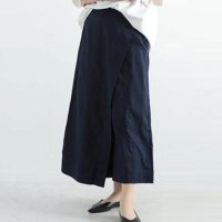 Sawa a la mode/サワアラモード Sawa a la mode パンツ ロング 巻き ネイビー ブラック ブラウン グリーン ベージュ 麻 綿/502272199