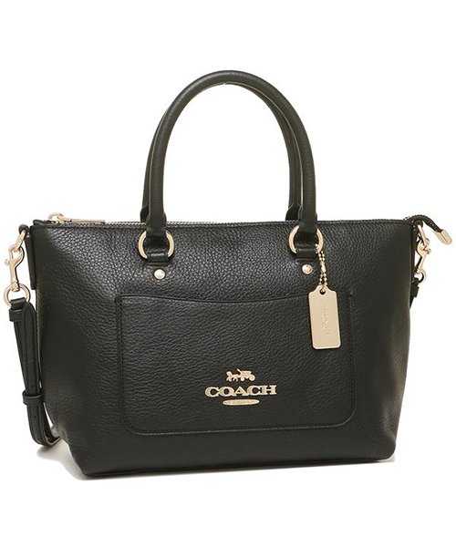 コーチ バッグ アウトレット Coach F Imblk ミニ エマ サッチェル レディース トートバッグ 無地 ブラック 黒 コーチ Coach D Fashion