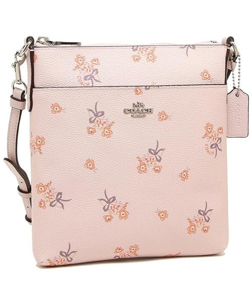 Coach F Svnix フローラル ボゥ メッセンジャー クロスボディ レディース ショルダーバッグ 花柄 アイスピンク コーチ Coach D Fashion