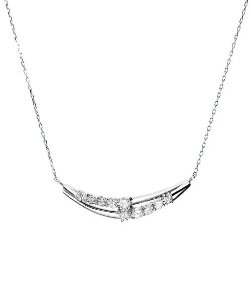 セール K18ゴールド 天然ダイヤモンド 計0 3ct デザイン ネックレス K18wg ホワイトゴールド ジュエリーセレクション Jewelry Selection D Fashion