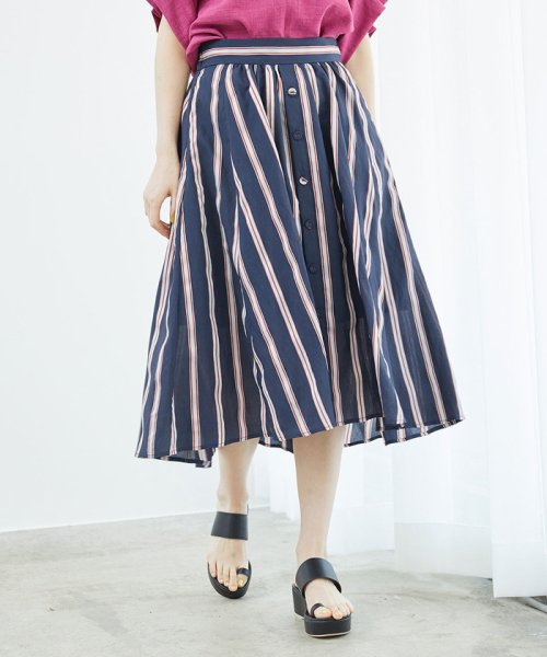 セール 先染めストライプスカート ロペピクニック Rope Picnic D Fashion セール 先染めストライプスカート ロペピクニック Rope Picnic D Fashion