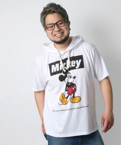 ディズニー　Disney ミッキーマウス　半袖Tシャツワンピース　ロング丈.