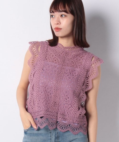 セール 7 4 ヒルナンデス紹介 レースノースリーブトップス イング Ingni D Fashion