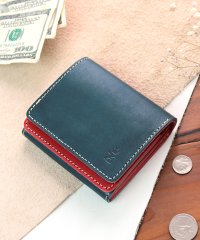 財布 メンズ 二つ折り 本革 牛革 栃木レザー 日本製 二つ折り財布 ダブルフラップ バイカラーデザイン 