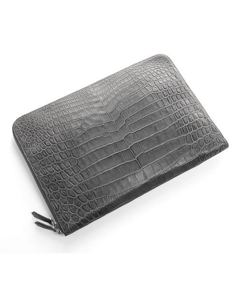 クロコダイル クラッチバッグ マット 加工 センター取り メンズ サンキョウショウカイ Sankyoshokai D Fashion