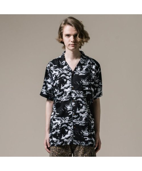 セール キューバシャツ Halftone Palm Black Print リーバイス Levi S D Fashion