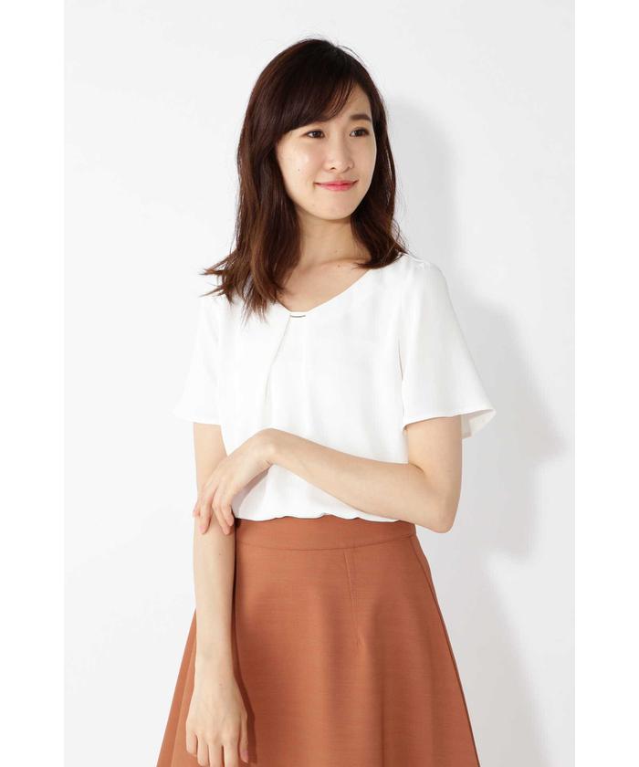 「NATURAL BEAUTY BASIC」 半袖ブラウス MEDIUM ブルー系その他 レディース 楽天市場】【SALE／40%OFF】｜with 6月号掲載｜サテンダブル
