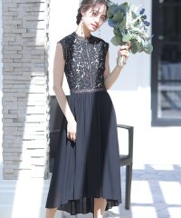 PourVous/プールヴー PourVous 結婚式ワンピースドレスノースリーブとロングヴィンテージライクレース大きいサイズフォーマル パーティードレス 20代 30代 40代/501956987