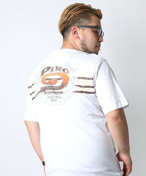 Piko 大きいサイズ メンズ ピコ プリント 半袖 Tシャツ サーフ ブランド 502305938 大きいサイズのマルカワ Marukawa D Fashion