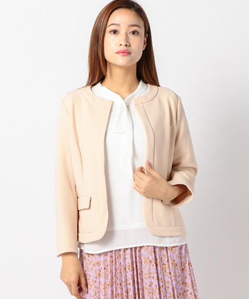 セール リップルノーカラージャケット ミッシュマッシュ Misch Masch セール リップルノーカラージャケット ミッシュマッシュ Misch Masch