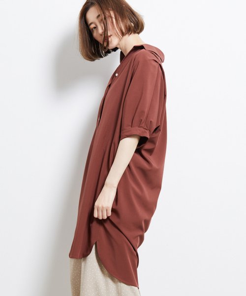 セール 汗ジミ防止 バックタックシャツワンピース ロペピクニック Rope Picnic D Fashion