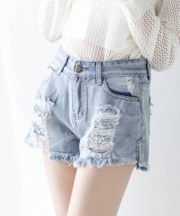 JULIA BOUTIQUE/ジュリアブティック JULIA BOUTIQUE ヴィンテージ風ダメージデニムショートパンツ・クラッシュデニム/17467/502346089