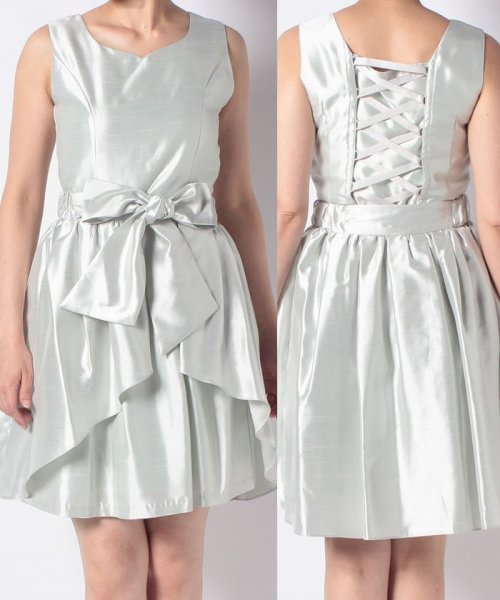 セール シャンタン素材オーバースカート付きドレス エイミーパール ドレス Eimy Peral D Fashion