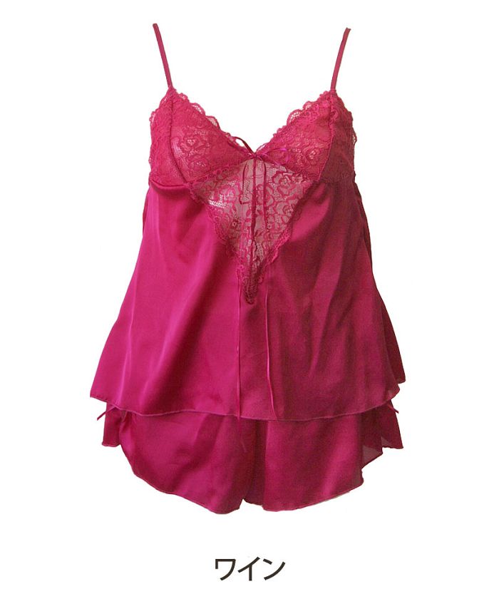 ピンクピンクピンク PINK PINK PINK レース×サテンキャミソール ピンクピンクピンク PINK PINK PINK レース×サテンキャミソール