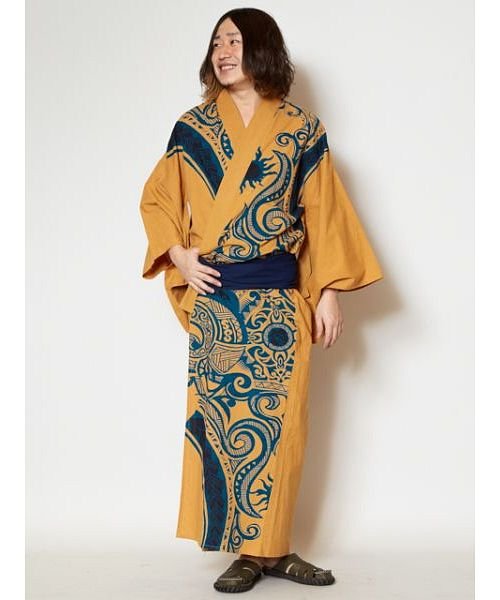 チャイハネ トライバル柄メンズ浴衣 Iac 9226 502355502 チャイハネ Cayhane D Fashion