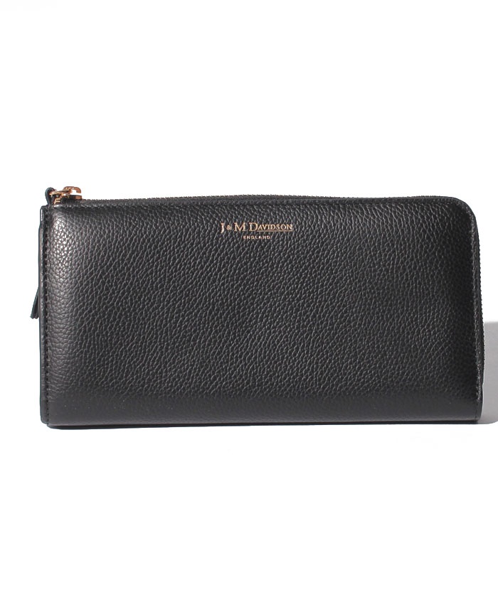 J&M DAVIDSON】ONE SIDE ZIP WALLET