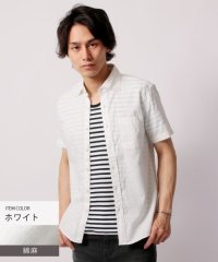 THE CASUAL/カジュアル THE CASUAL (アップスケープオーディエンス) Upscape Audience 日本製ワイドスプレッドボタンダウン半袖シャツ/502357597