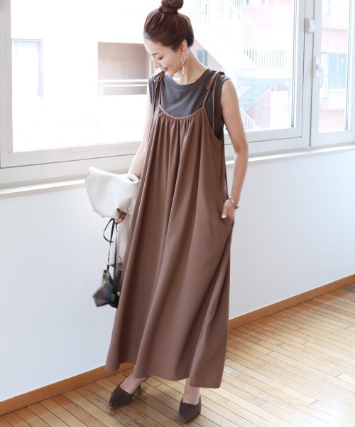セール とろみジョーゼット肩リボンフレアキャミワンピース アンドミー And Me D Fashion セール とろみジョーゼット肩リボンフレアキャミワンピース アンドミー And Me D Fashion