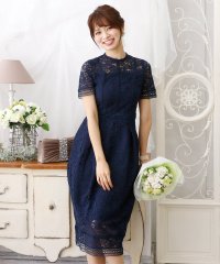 PourVous/プールヴー PourVous 結婚式ワンピースドレスパネルレース袖あり&ロング大きいサイズフォーマル パーティードレス 20代 30代 40代/502332753