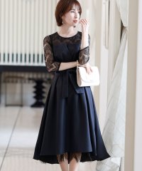 PourVous/プールヴー PourVous ビスチェワンピースドレス大きいサイズロング&七分袖結婚式フォーマル ワンピース パーティードレス 20代 30代 40代/502332745