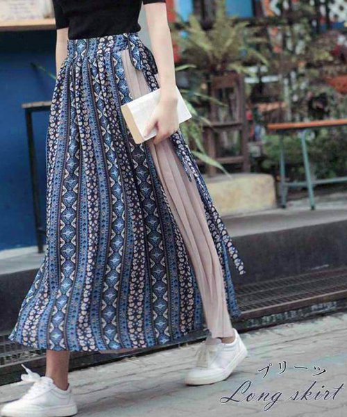 セール プリーツスカート ロング 春 マキシスカート エスニック フレアスカート 切り替え 夏 即納 ミニミニストア Miniministore D Fashion セール プリーツスカート ロング 春 マキシスカート エスニック フレアスカート 切り替え 夏 即納 ミニミニストア Miniministore D Fashion