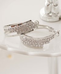 PourVous/プールヴー PourVous フープシャイニービジューピアス/結婚式・ドレススーツパーティーや二次会・同窓会対応/502332787