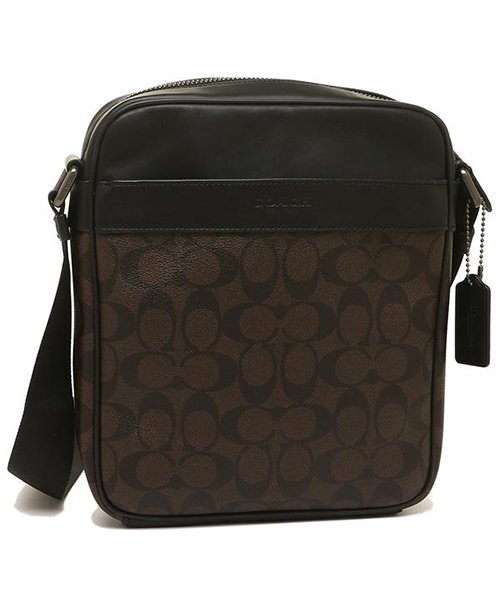 コーチ ショルダーバッグ アウトレット メンズ Coach F547 Qbae4 ブラウン ブラック コーチ Coach D Fashion