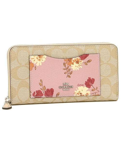 コーチ 長財布 アウトレット レディース Coach F Svou7 ピンクマルチ コーチ Coach D Fashion