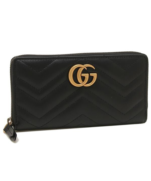 グッチ 長財布 レディース GUCCI 443123 DTD1T 1000 ブラック ...