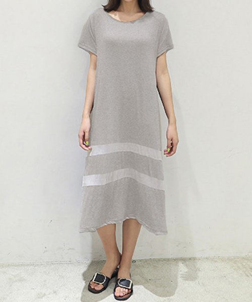 セール ワンピース レディース ミモレ丈 フレアワンピース 夏 半袖 リゾート ワンピース シンプル 即納 ミニミニストア Miniministore D Fashion