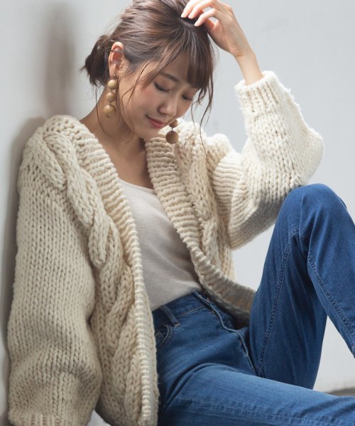 セール ムック本掲載 ハンドニットケーブルカーディガン コーエン Coen D Fashion