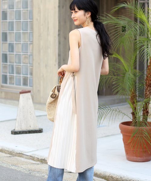 セール サイドプリーツノースリーブワンピース ブージュルード Bou Jeloud D Fashion